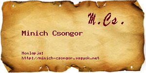 Minich Csongor névjegykártya